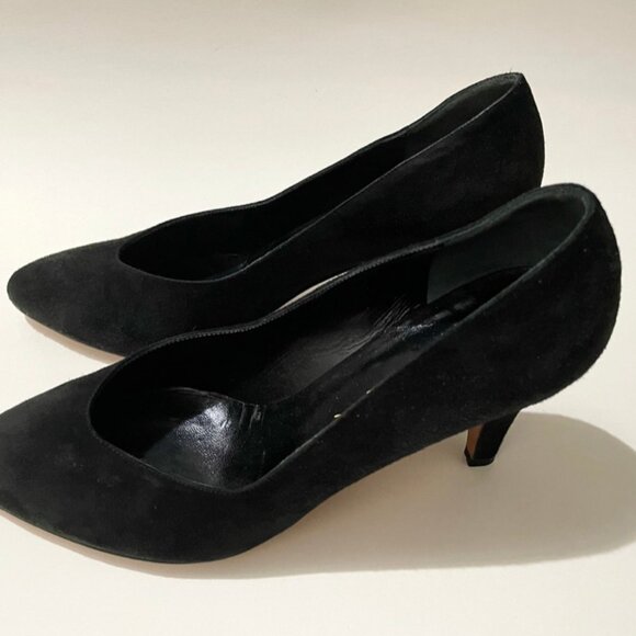 Vintage YSL Black LeatherPumps Heels Women's Sz 6M Made in Italy - Picture 4 of 7